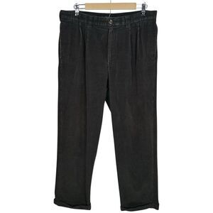 LL Bean Corduroy Pants Mens 35x30 (Tag 36) Brown Classic Fit Straight Cuffed 90s